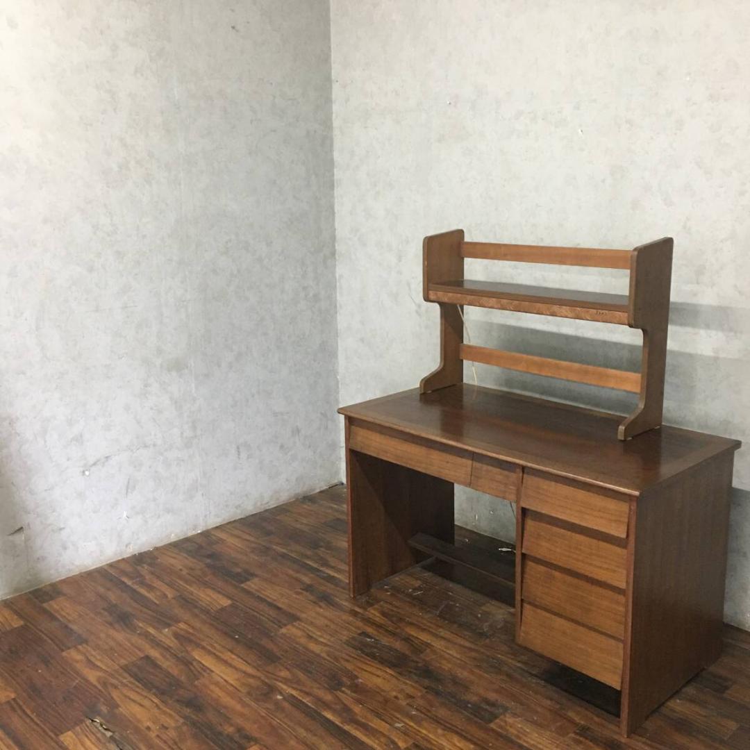 浜本工芸 片袖机 本棚付き 学習机 ライティングデスク デスク 机