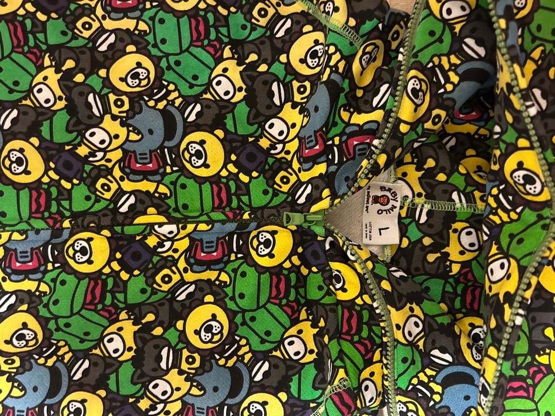 A BATHING APE マイロ 総柄 パーカー　baby milo