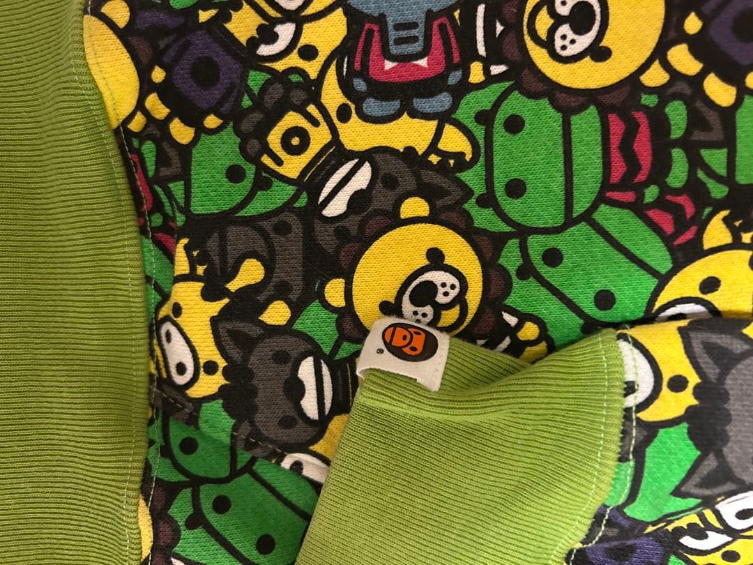 A BATHING APE マイロ 総柄 パーカー　baby milo
