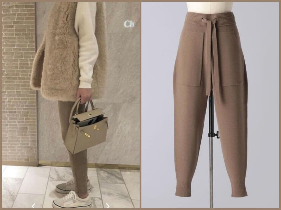 BLAMINK ブラミンク/ウールカシミヤ　12G ニットパンツ　/36