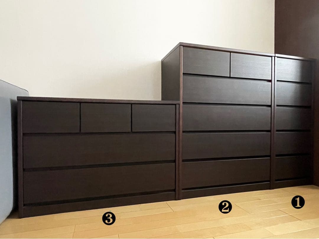 美品•日本製【ディノス】5段チェスト/ 大4•小2引出し❷