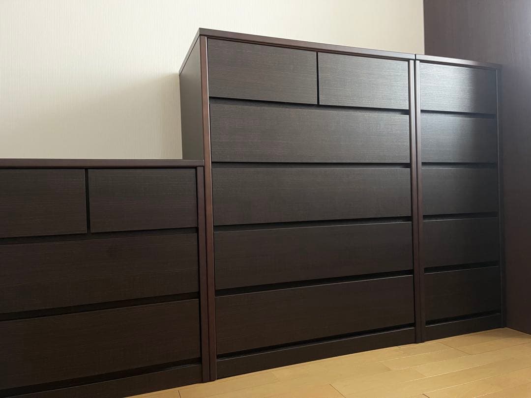 美品•日本製【ディノス】5段チェスト/ 大4•小2引出し❷