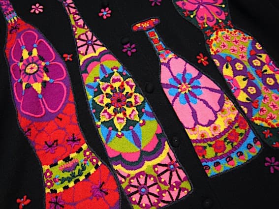 トクコプルミエヴォル☆新同品！エスニックボトル刺繍 裾レース切替カーディガン☆