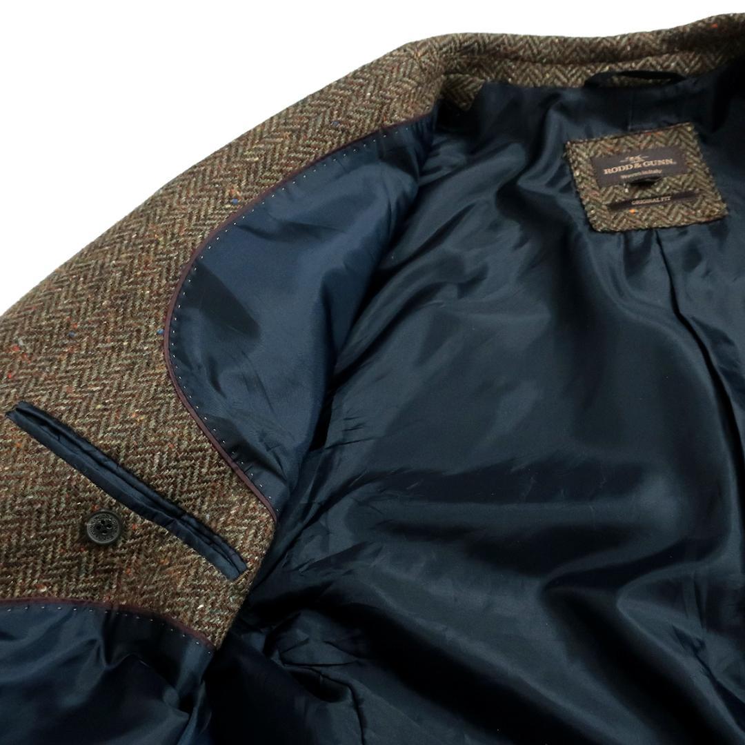 RODD&GUNN ウール100％ヘリンボーンツイード 2Bテーラードジャケット