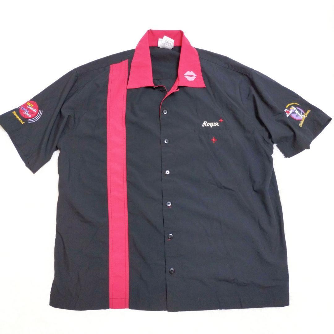 貴重 Disney ボーリング シャツ ロジャーラビット L 刺繍 レトロ