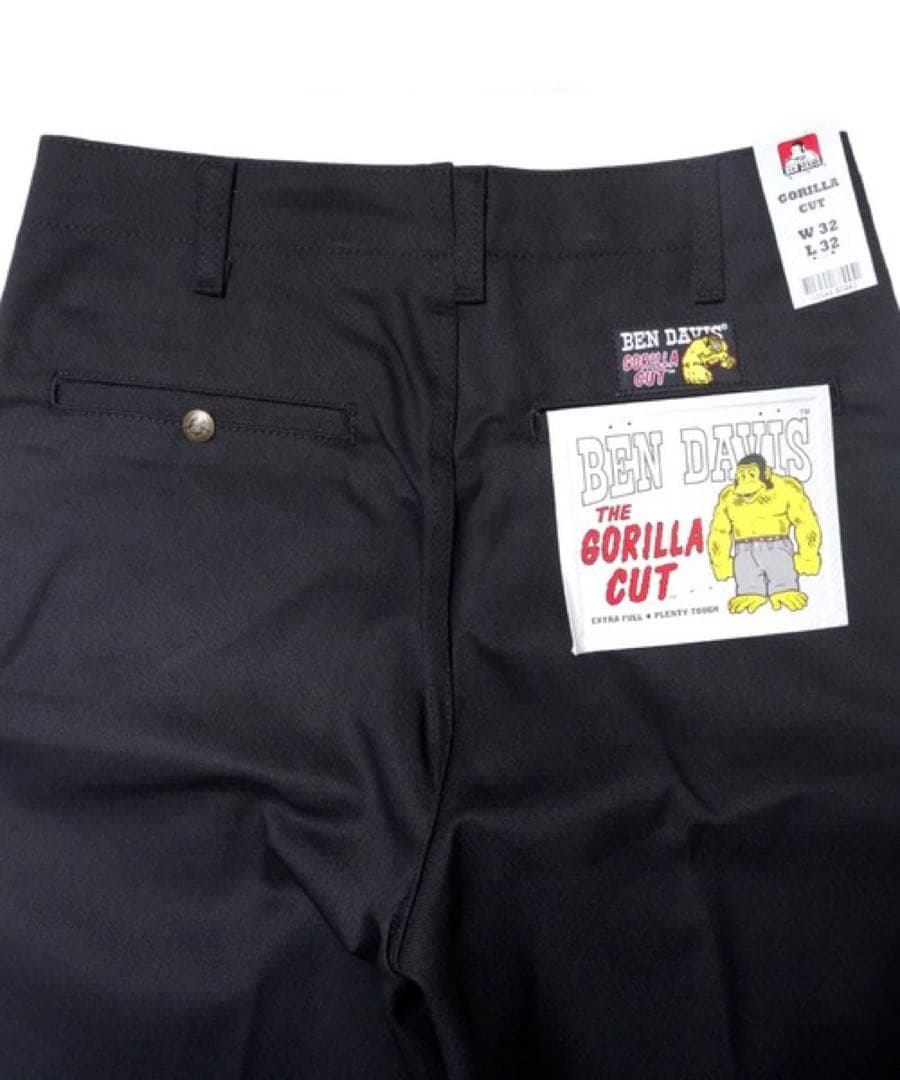 ベンデイビス　ゴリラカット　フリスコパンツ　黒34×30
