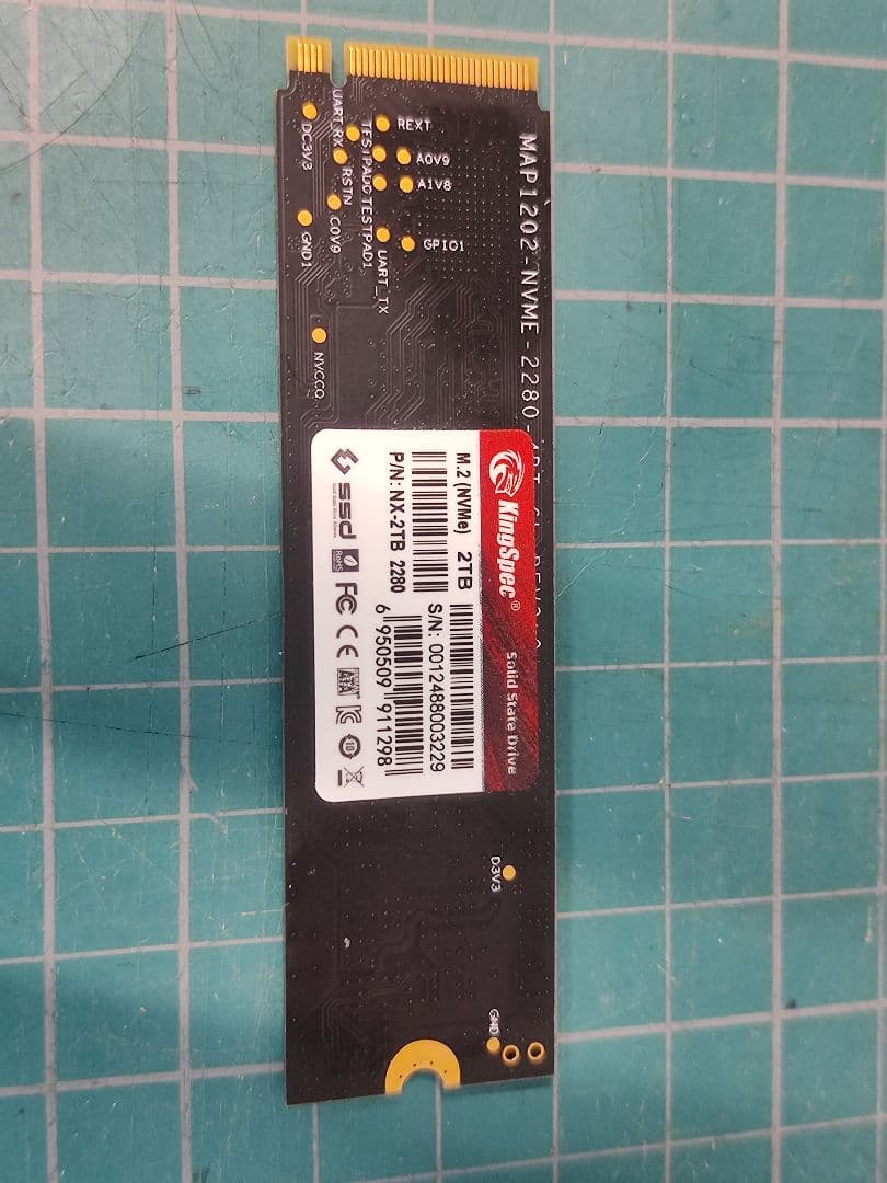 NX-2TB 2TB M.2 2280 NVMe SSD ジャンク
