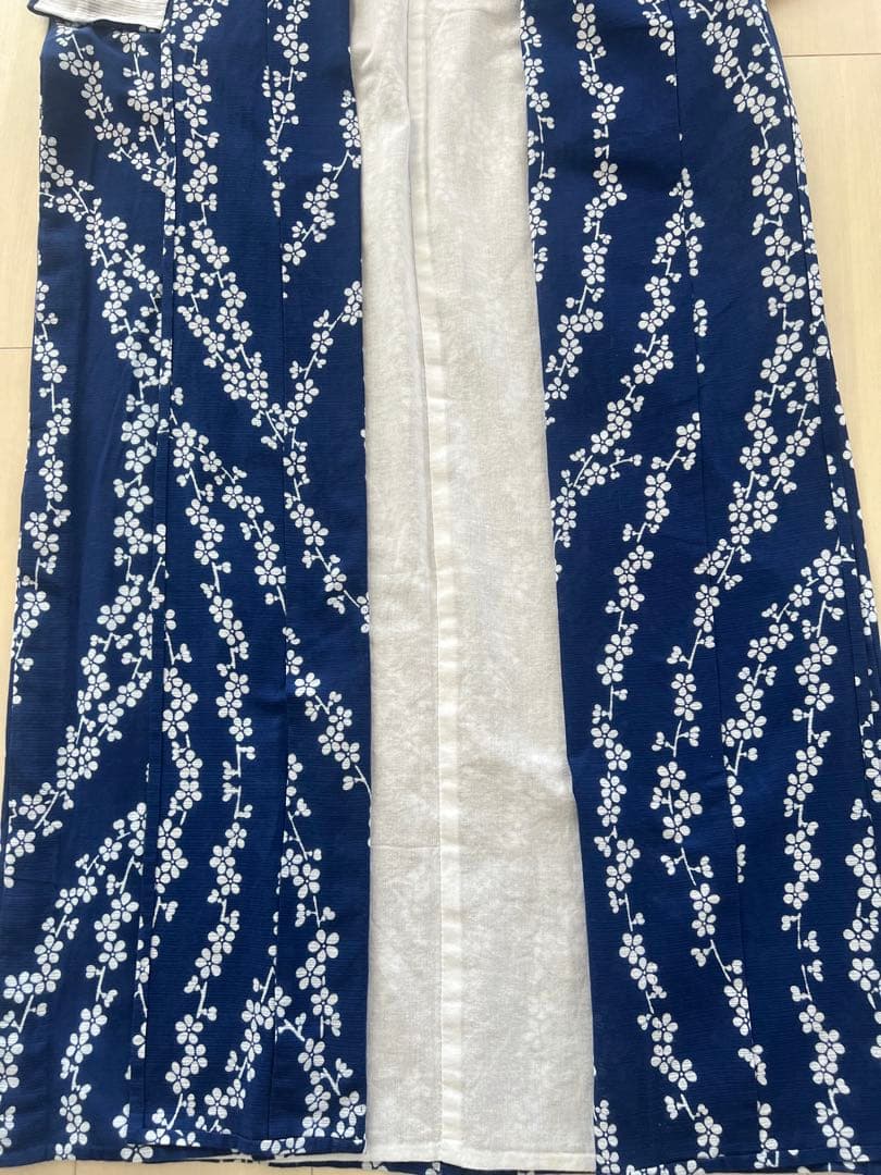 竺仙 浴衣　綿絽　枝垂れ梅