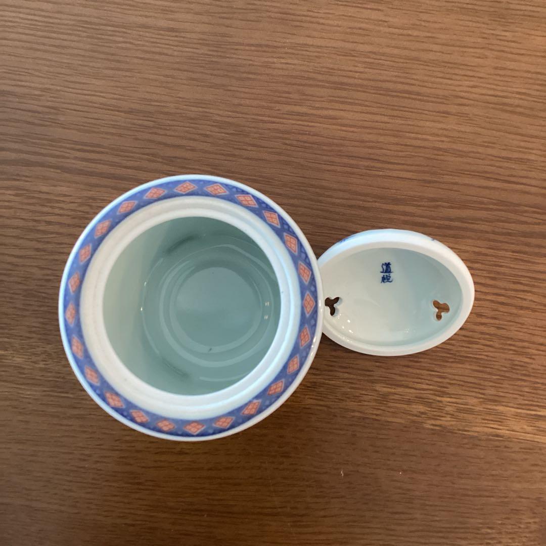 伊万里焼　香爐　香炉　道悦作　共箱、栞付き　色絵