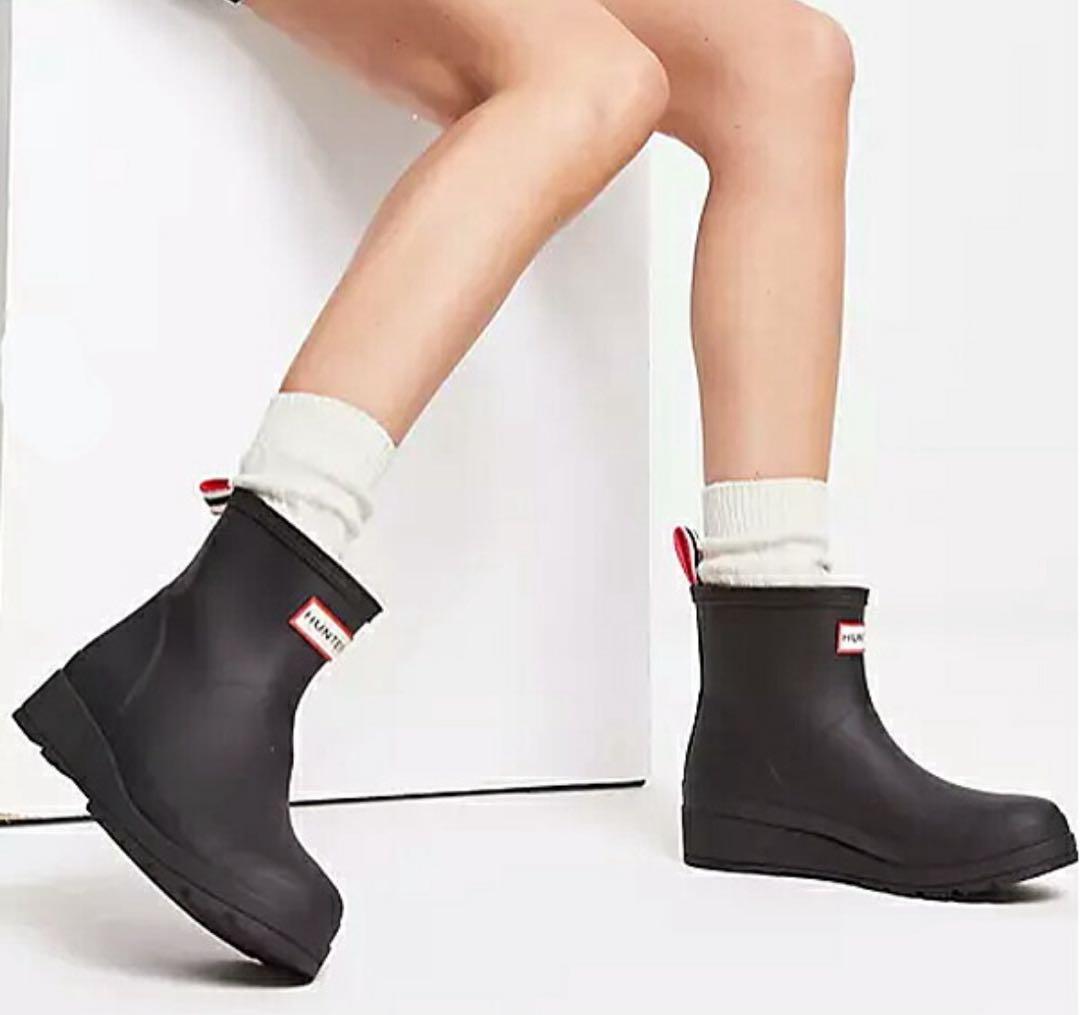 美品HUNTER レインブーツ ブラック 25㎝ UK6