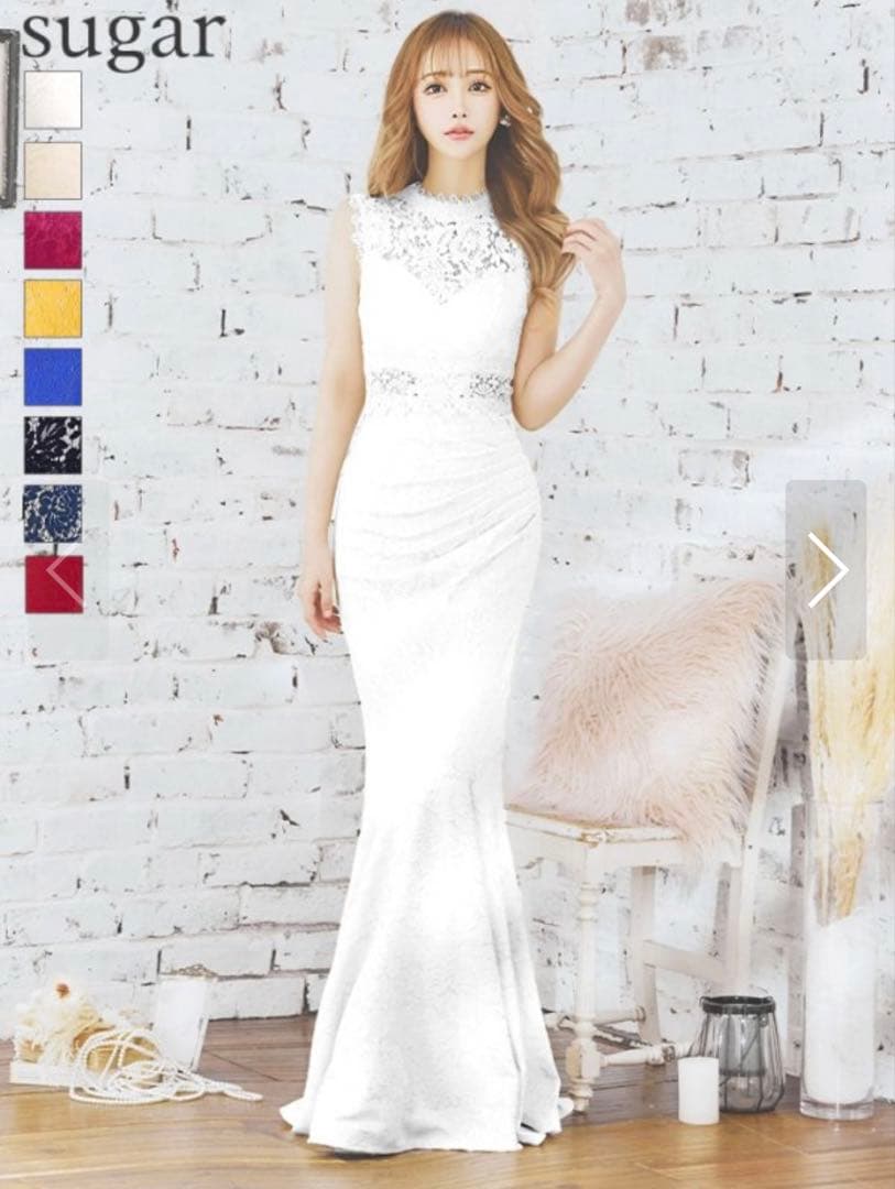 【Sugar】ホワイトレースマーメイドドレス