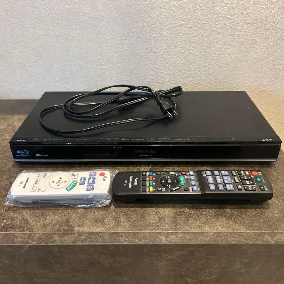 パナソニック　DIGA ブルーレイレコーダー　DMR-BWT510 説明書付