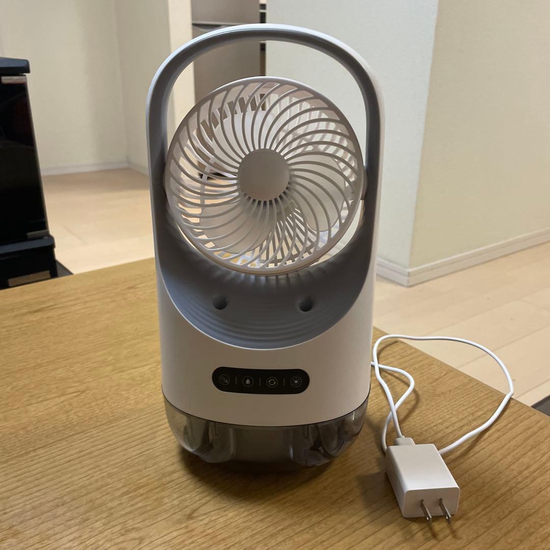 卓上扇風機 ハンドル付き ホワイト