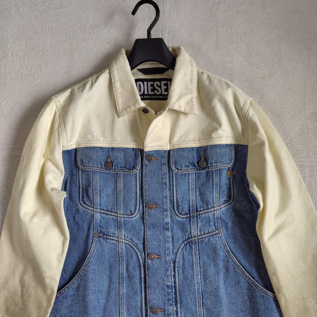 新品　現行　XL　ディーゼル　デニムジャケット　切り替え　グラデーション