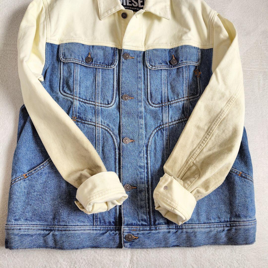 新品　現行　XL　ディーゼル　デニムジャケット　切り替え　グラデーション