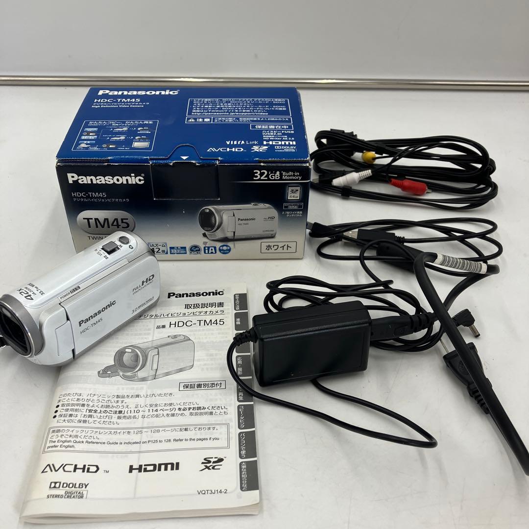 美品　Panasonic HDC-TM45-W ビデオカメラ　パナソニック
