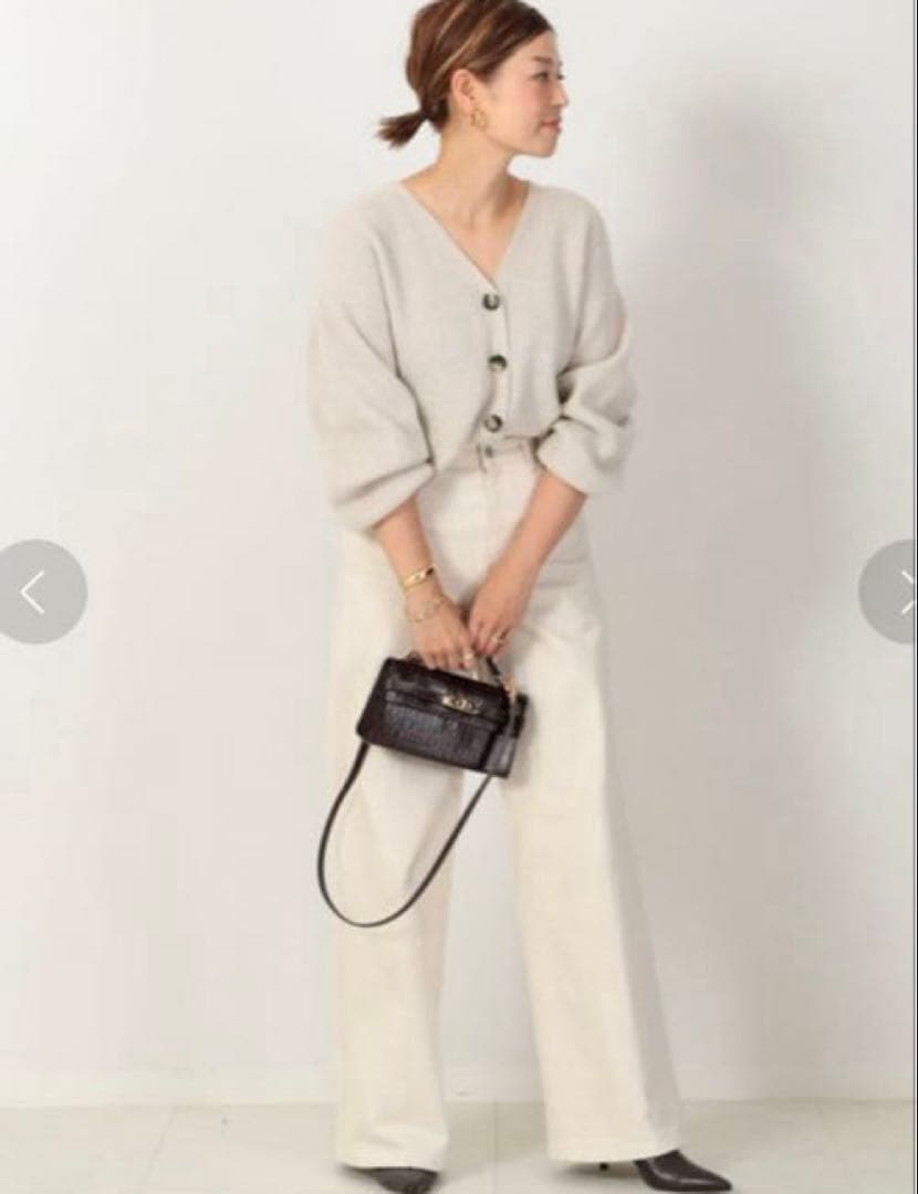 未使用級✳︎ドゥーズィエムクラスシルク混カーディガンアイボリーエヴリディアイライク