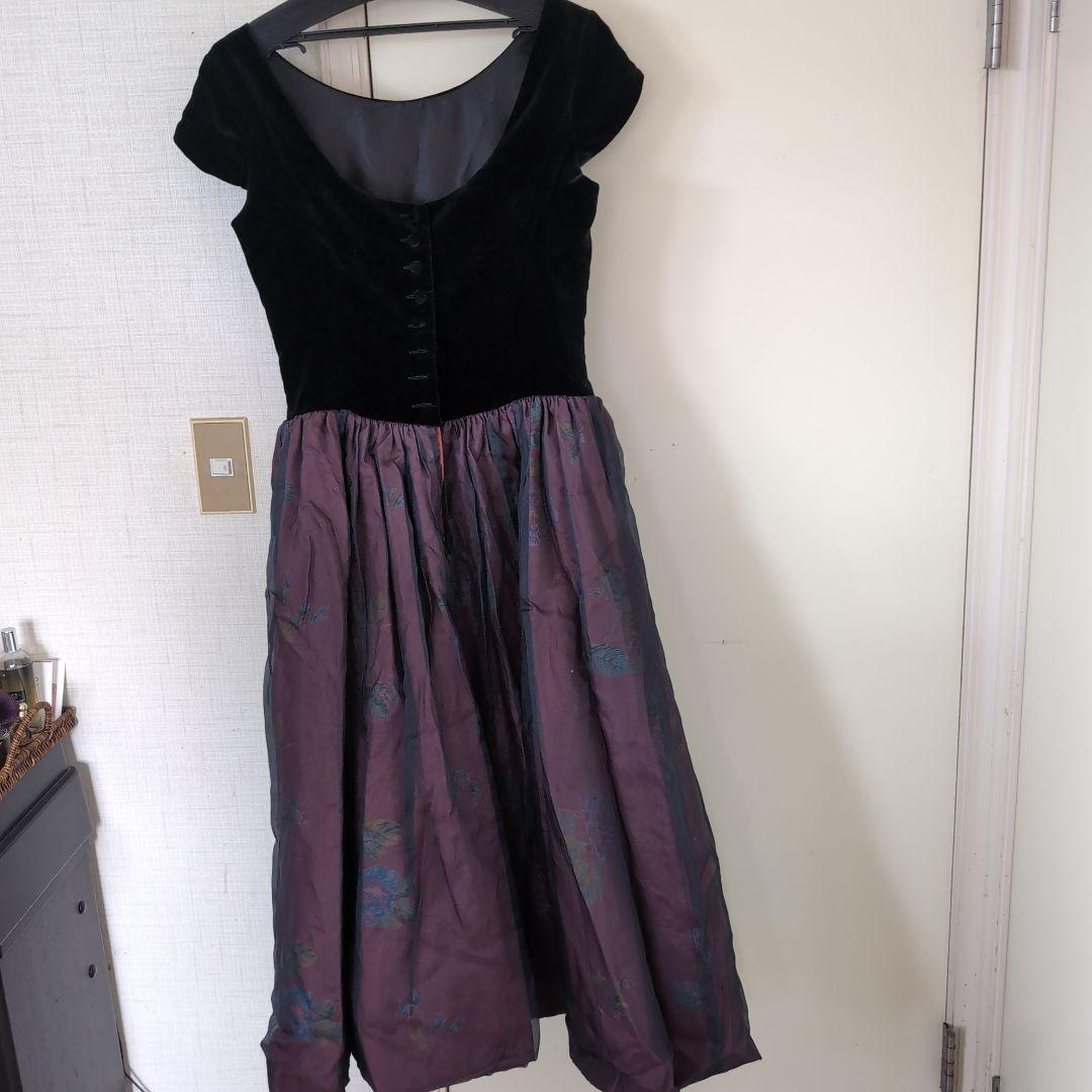 アンティークベルベットドレス　Laura Ashley