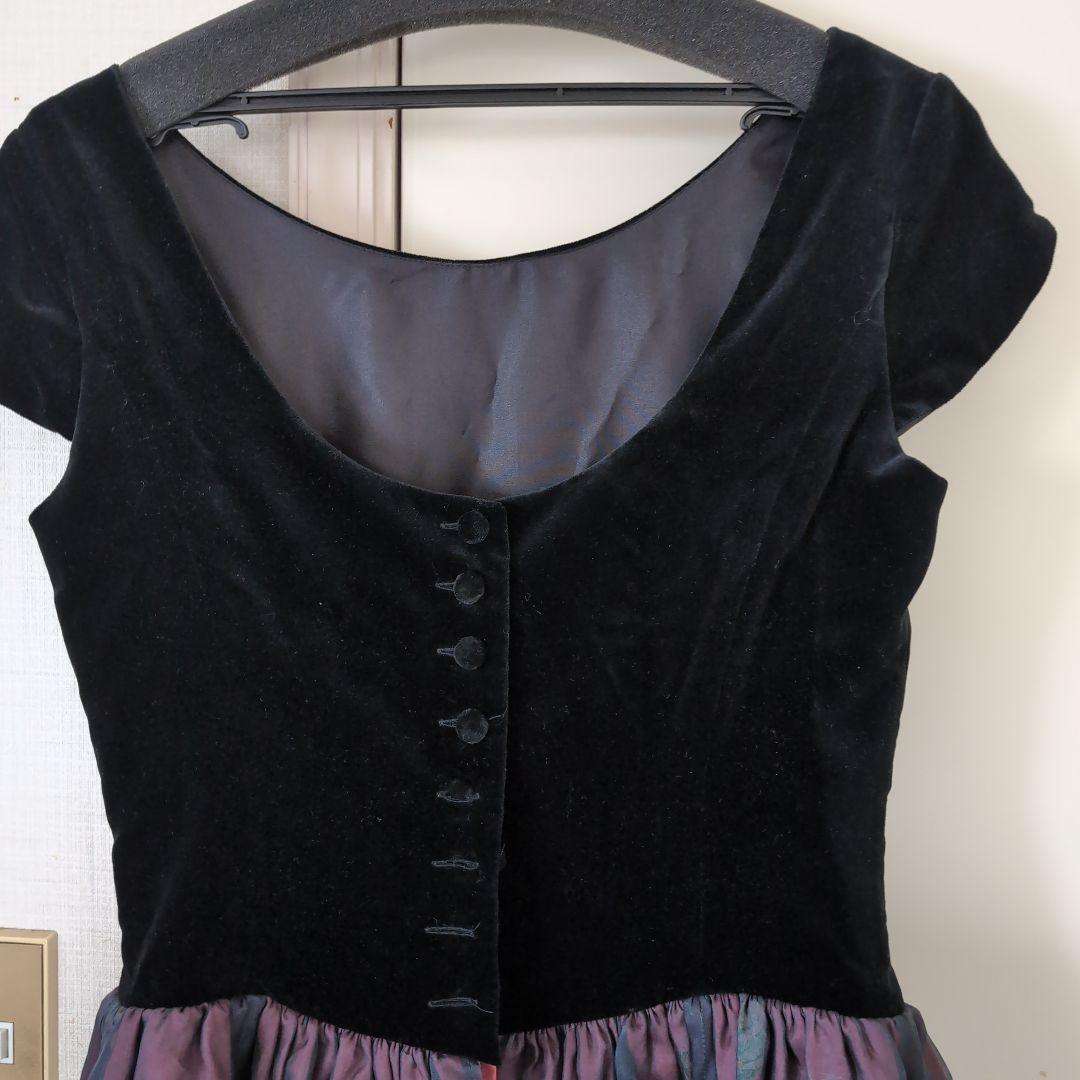 アンティークベルベットドレス　Laura Ashley