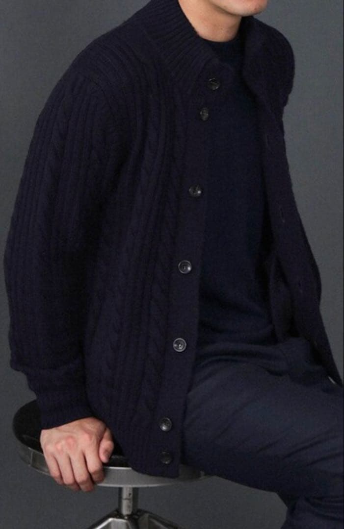 【新品】BAFY BEAMS F 別注 ケーブルスタンドカラー ニット セーター