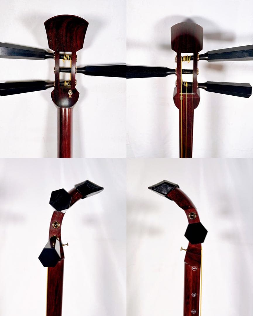 津軽三味線　高級花林材　太棹　東さわり　本皮　皮破れなし　撥付き