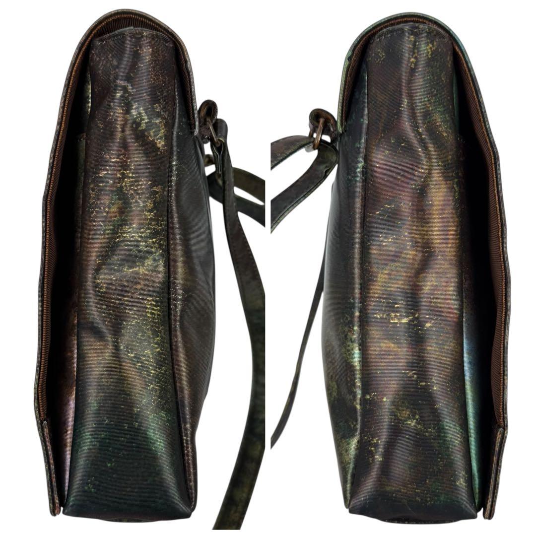 【美品】ジャンポールゴルチエ Vサイバー ショルダーバッグ 玉虫色 希少モデル