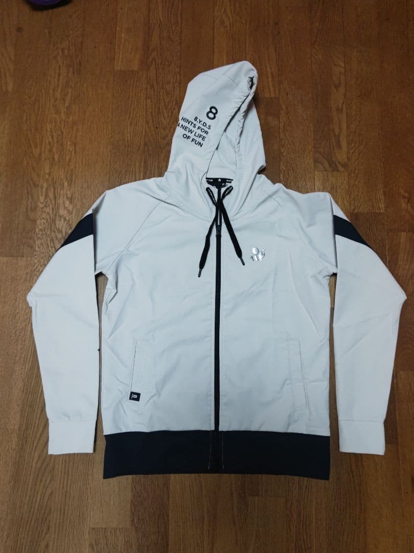 8yards ホワイト系 フード付き パーカー ハチヤーズ サイズM 春秋