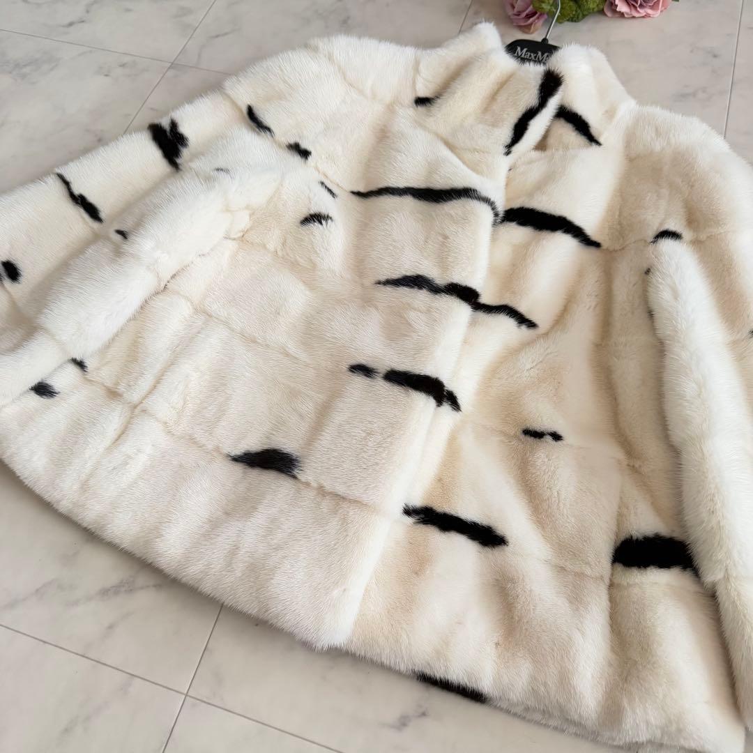 近年物★コペンハーゲン パールミンク クロップド丈 ファーコート 毛皮 横段軽量