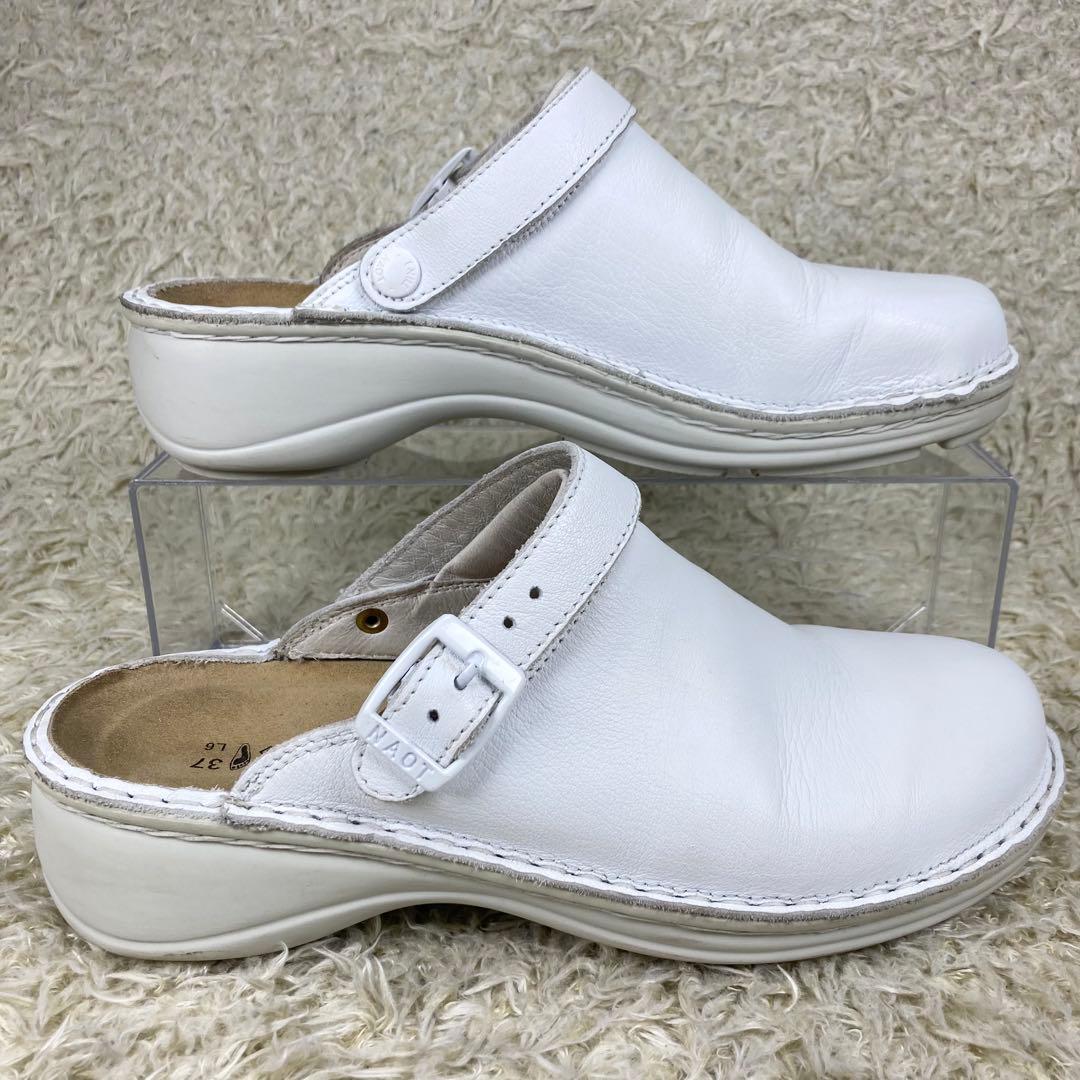 『極美品』NAOT IRIS サボサンダル ホワイト レザー ナオト アイリス