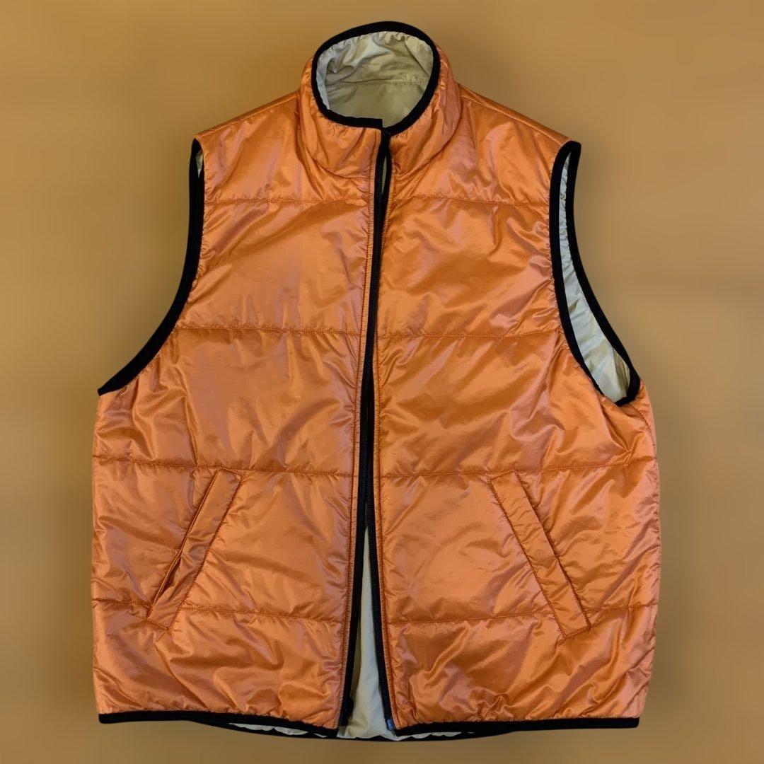 美品 PWA ミステリーボックス リバーシブル 中綿ベスト ベージュ オレンジ