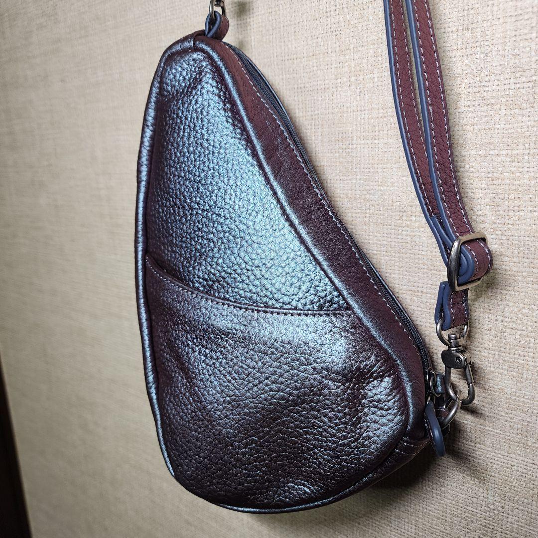 【美品】HEALTHY BACK BAG レザー バッグレット メタリック