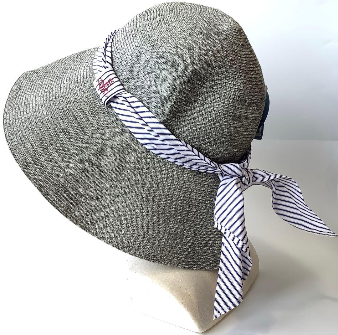 新品★ヴィヴィアンウエストウッド★洗えるツバ広ハット★麦わら帽子クロッシェ日本製