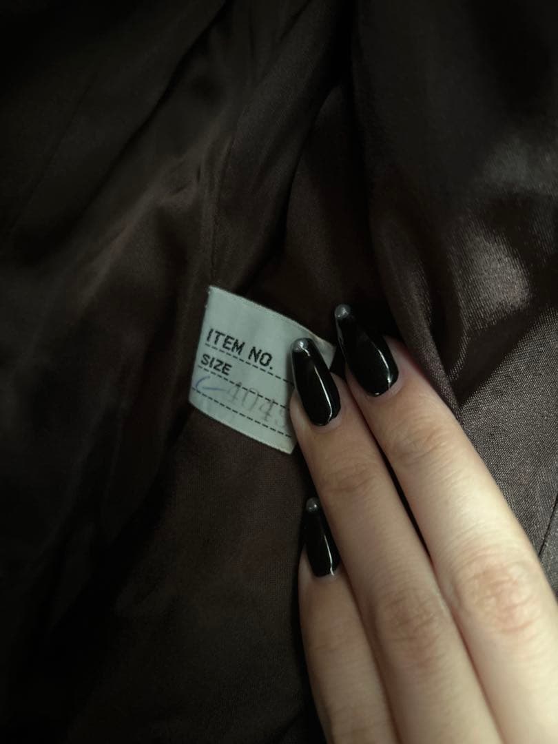 ブラウン ミンク　毛皮 ロングコート ファー襟付き