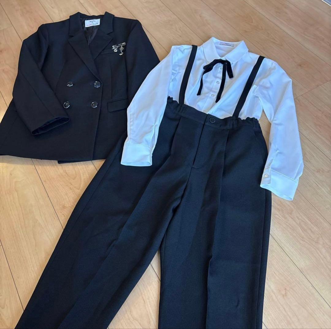 160㎝　Waltz by BEAMS DESIGN 黒　サロペットスーツ　卒服