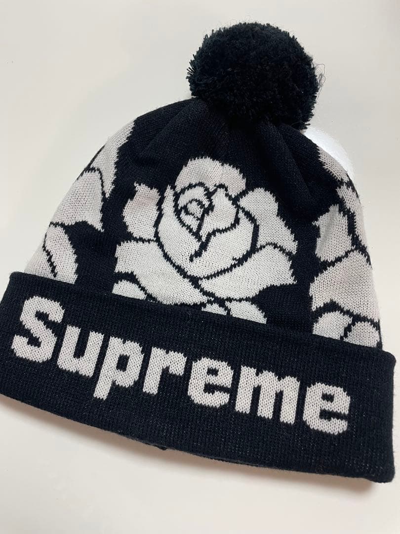 Supreme Rose Beanie ビーニー　ニット帽　ボンボンニット帽