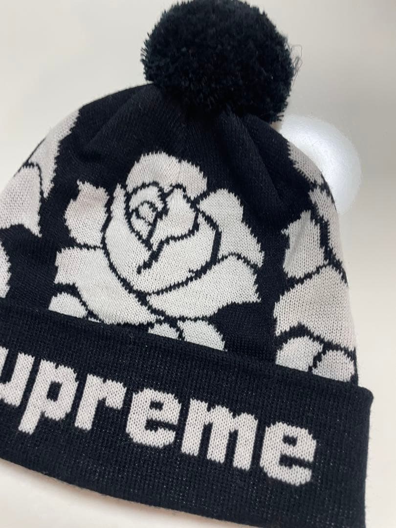 Supreme Rose Beanie ビーニー　ニット帽　ボンボンニット帽
