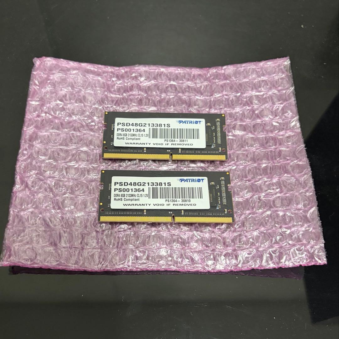 8GB2枚 16GB DDR4 2133MHzメモリ
