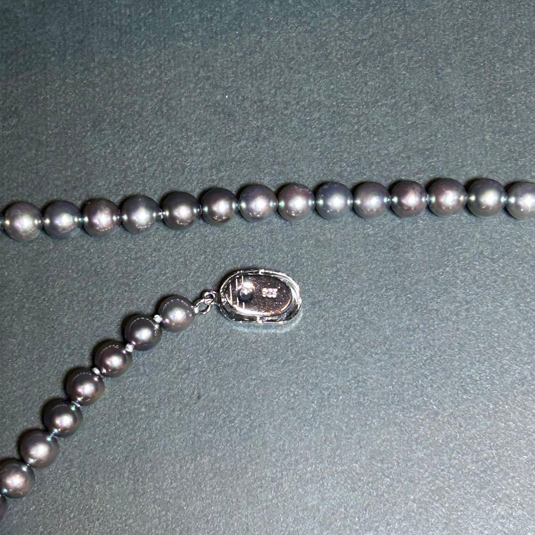 【新品未使用✨️鑑別書つき】あこや本真珠パールネックレス 6.5mm ピーコック