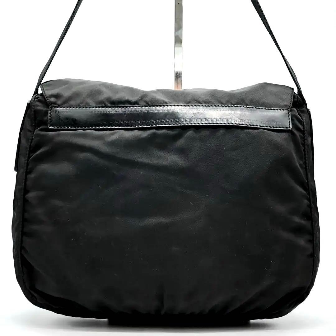 ✨ギャランティ付✨プラダ ショルダーバッグ ナイロン 三角ロゴ ベルト ブラック