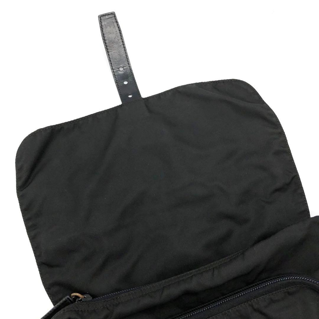 ✨ギャランティ付✨プラダ ショルダーバッグ ナイロン 三角ロゴ ベルト ブラック