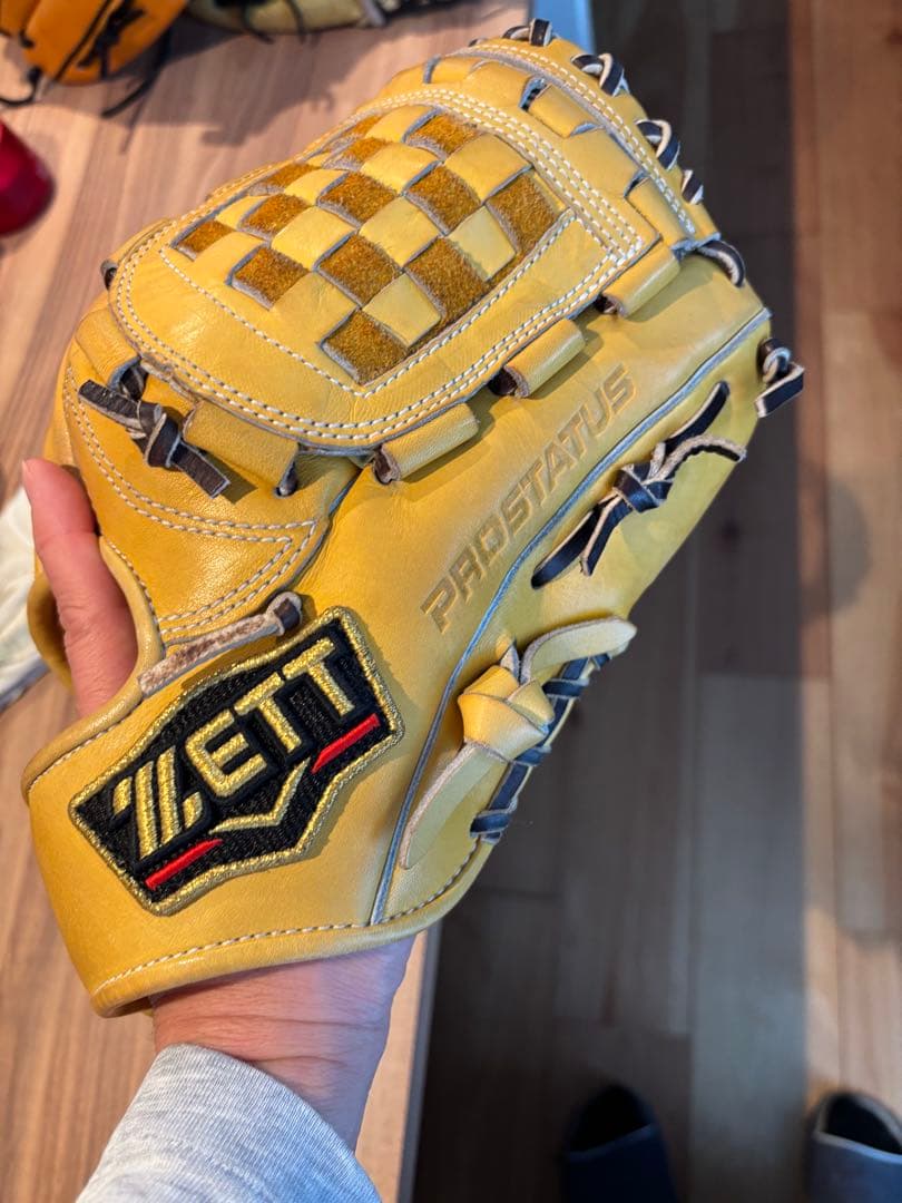 ZETT 軟式用グローブ イエロー