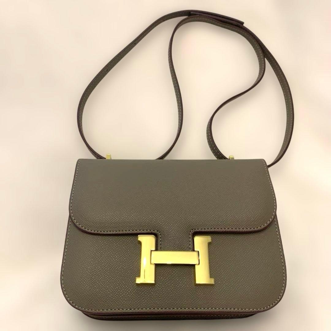 H金具 バッグ グレージュ