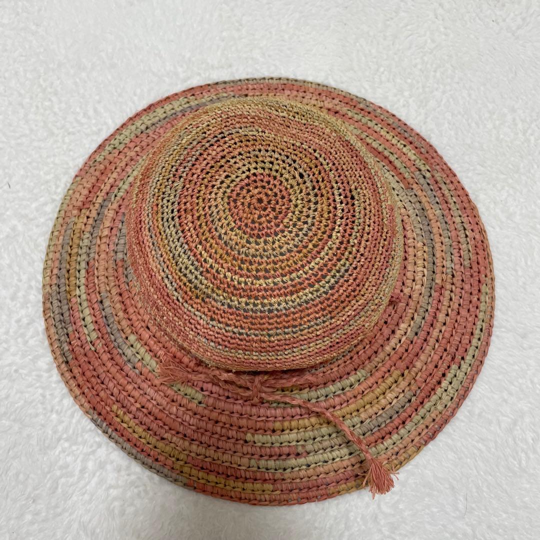 【極美品】ヘレンカミンスキー 麦わら帽子 ラフィア マルチカラー プロバンス