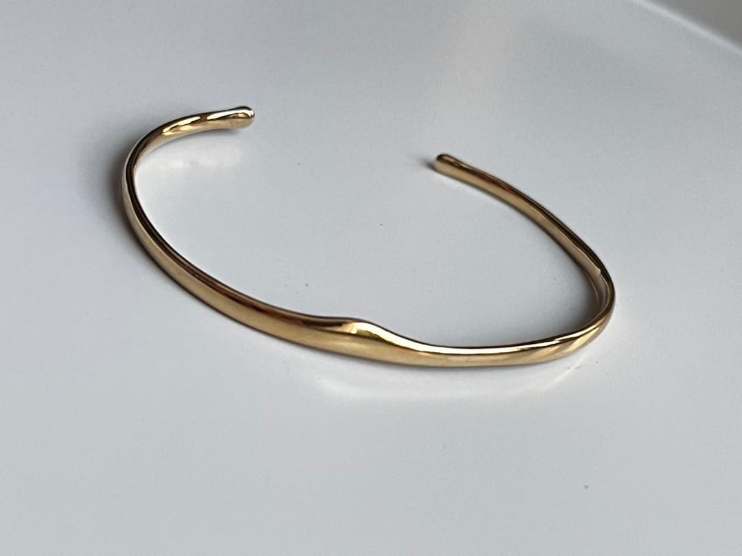 SIENA ROSE シエナロゼ　シルバー製　バングル　ゴールド色　極美品