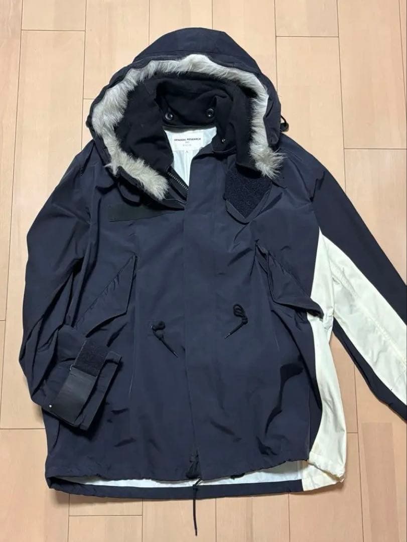 GENERAL RESEARCH モッズコート L ブラック/ホワイト