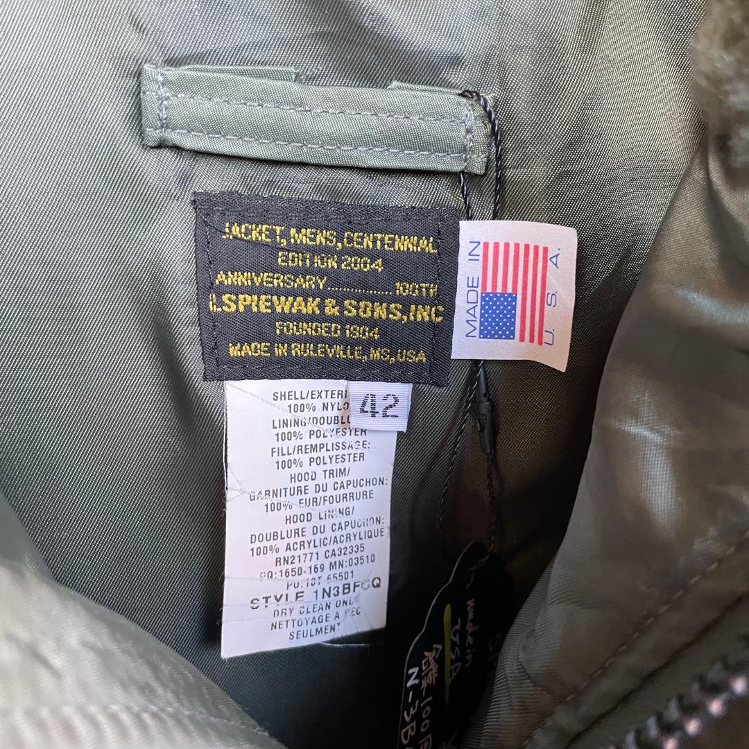 USA製　SPIEWAK 100周年記念 N-3Bタイプ ジャケット 42