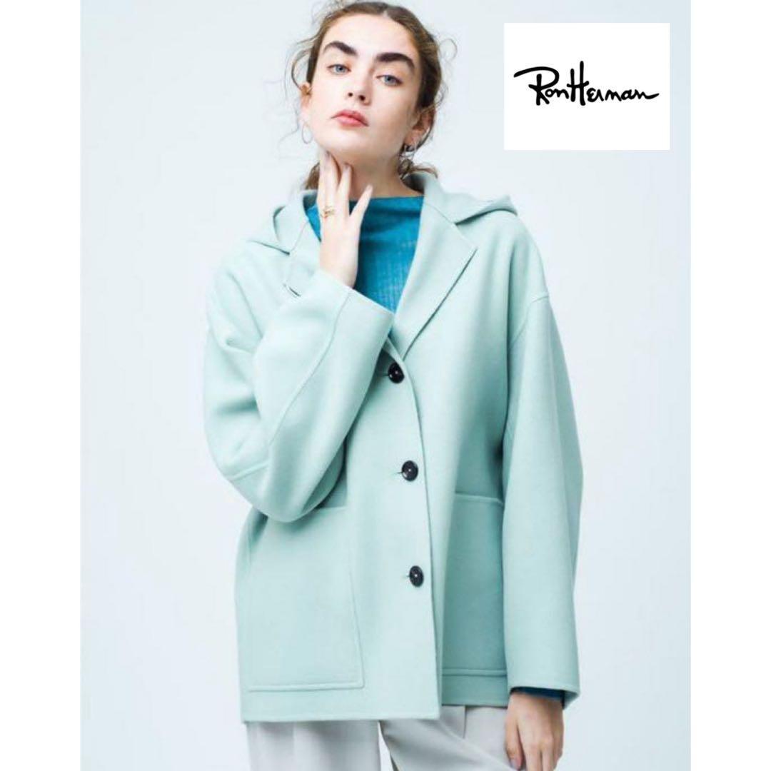 美品 Ron Herman ロンハーマン フーデッドコート ウール ミント XS