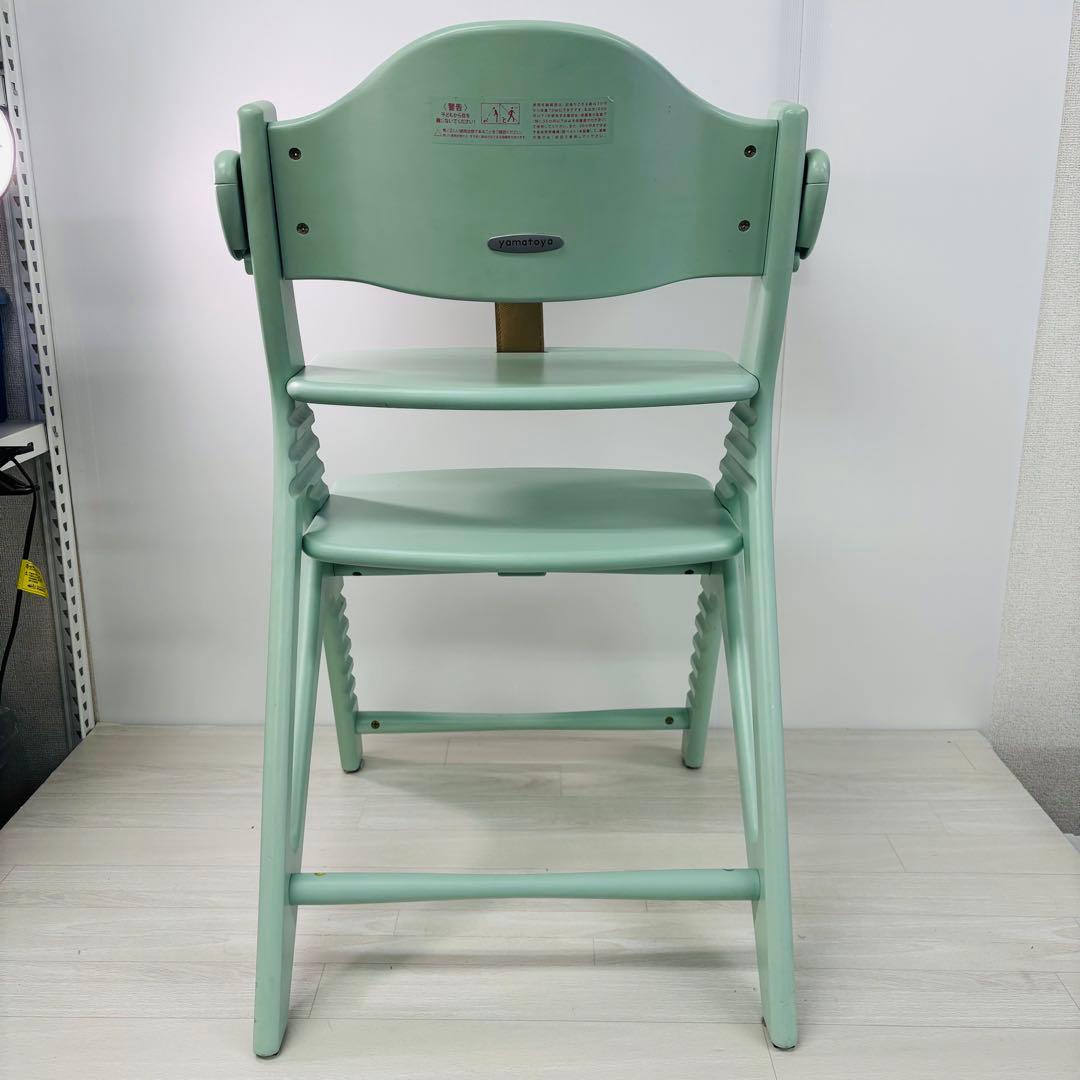 【良品】大和屋 アップルチェア ベビーチェア テーブル　ガード付 ハーブグリーン