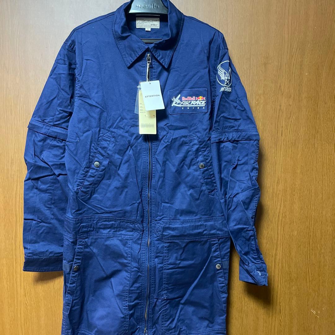 【美品】AVIREX ネイビーオーバーオール XL