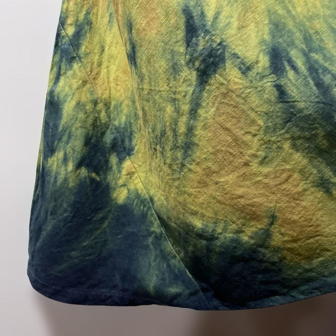 藍染　SOU・SOU 富士　L 麻のパンツ　むらくも染　USED 麻100%